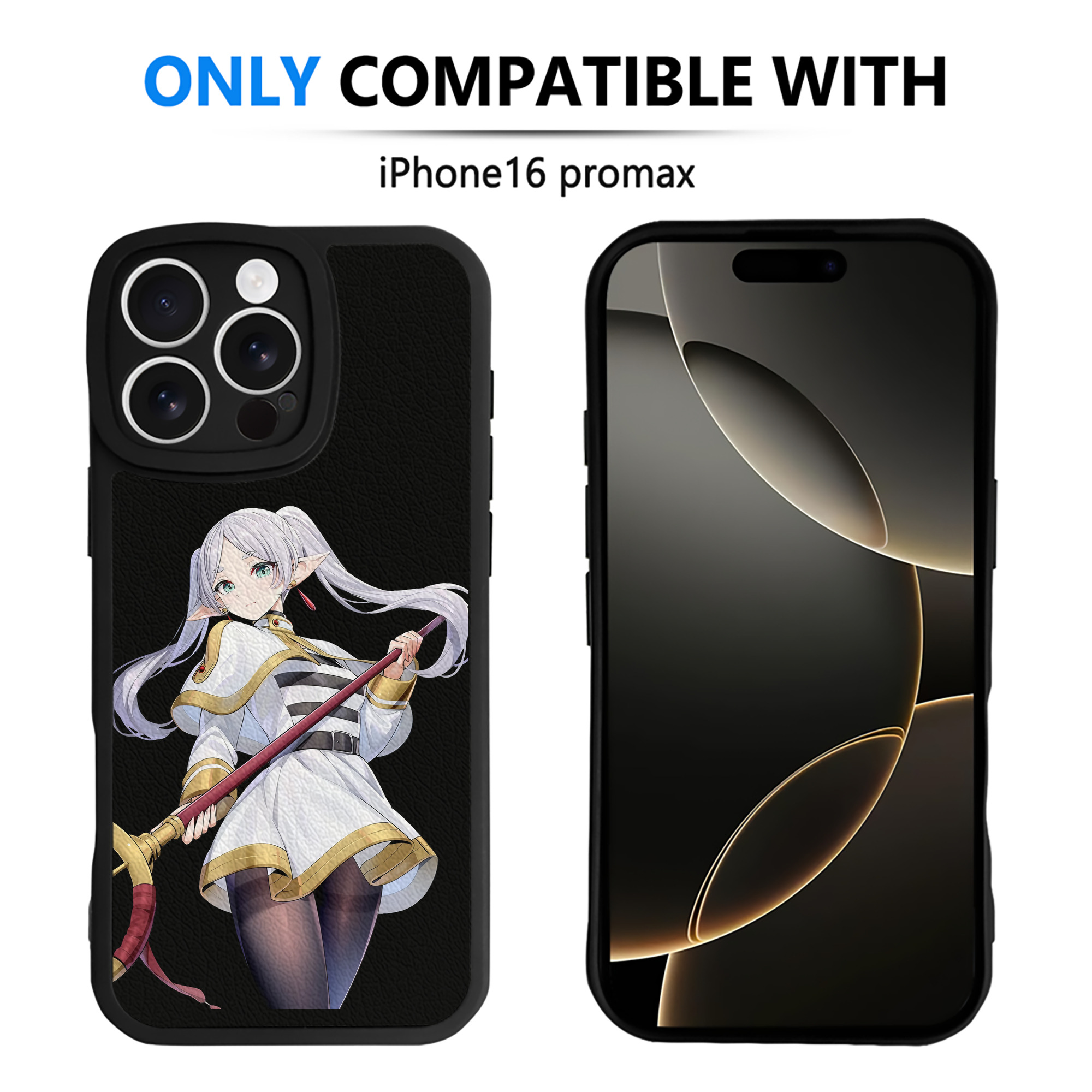 （画像用） 葬送のフリーレン Frieren 【iPhone 16シリーズ対応】シリコンスマホケース（レザー調） 材質：シリコン
